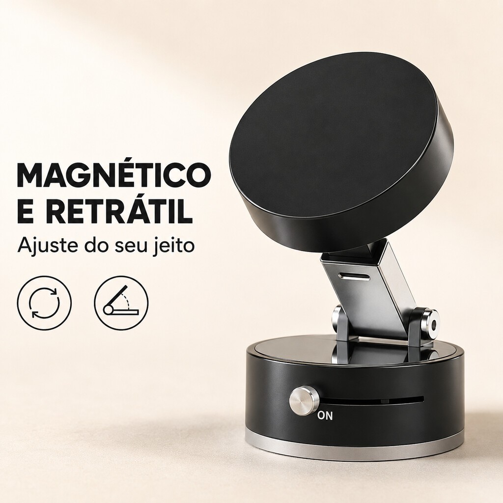 360° Suporte Dobrável para Celular Suporte Magnético de Adsorção