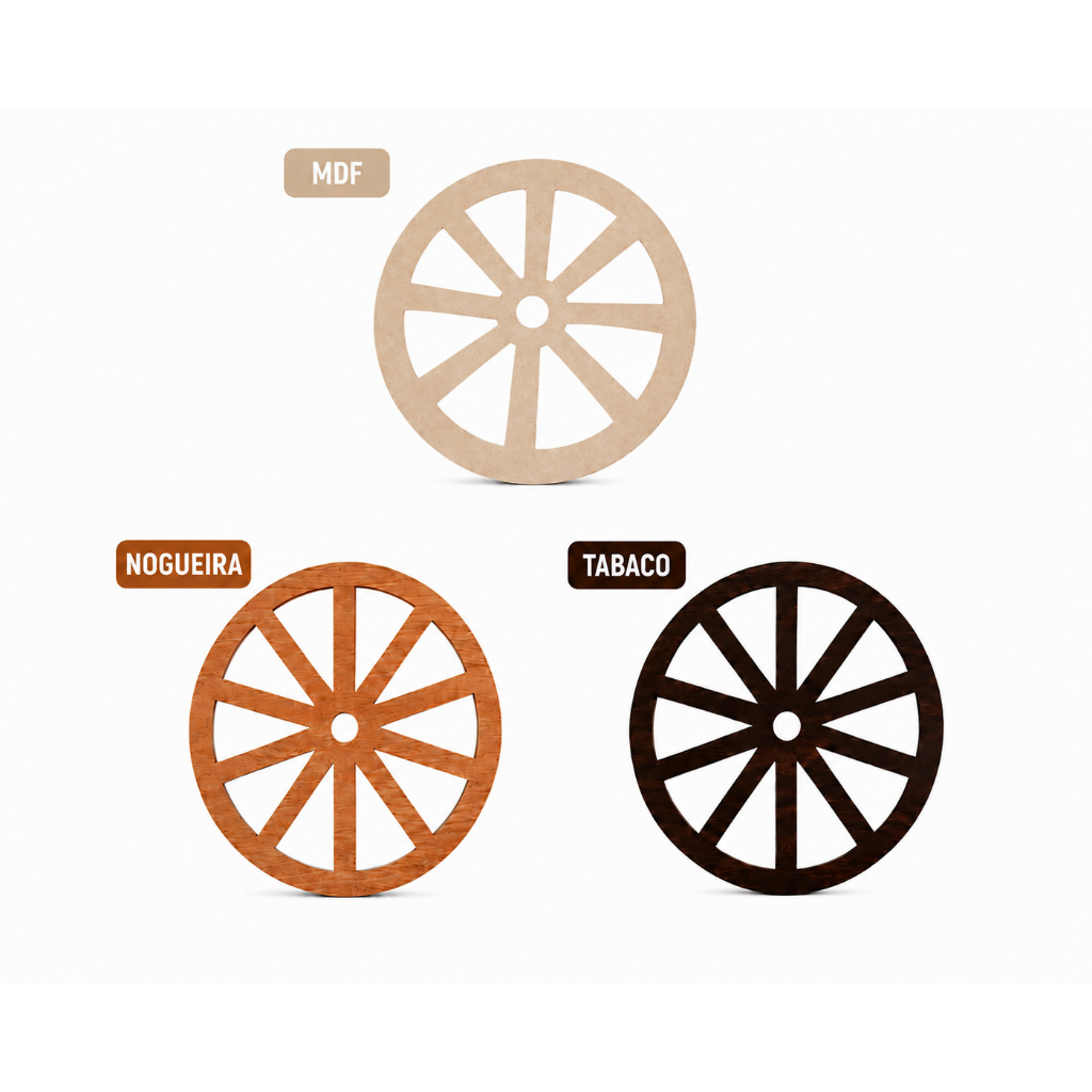 Roda De Carroça 40cm em mdf Cores para decorações de festas Temáticas fazendinha e country