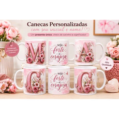 Caneca Xícara Personaliza Com Letra Presente Especial Premium 325ml