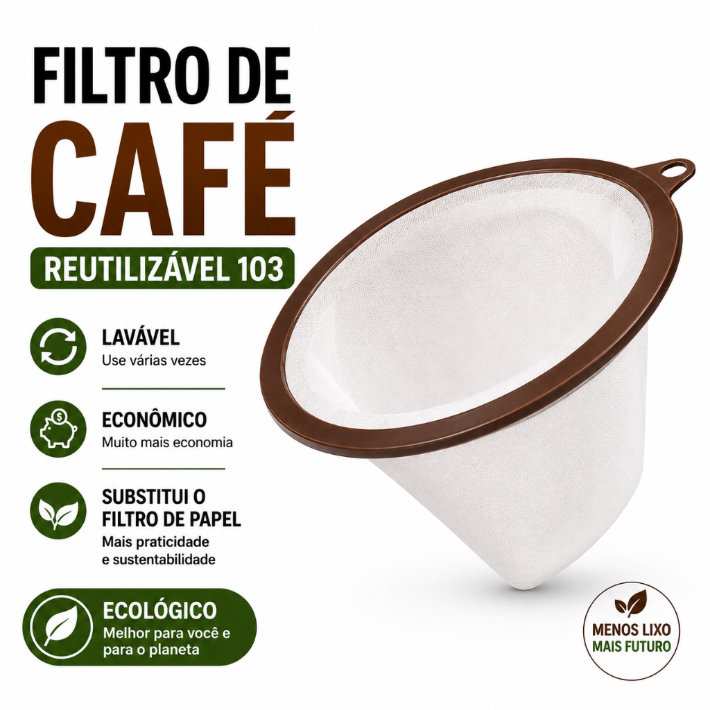 Filtro Coador de Café Reutilizável 103 – Coadores Permanentes