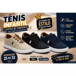 Tênis Infantil Masculino, Casual Confortável Leve Versátil Dia a Dia Envio Rápido.