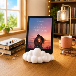 Suporte para Kindle Nuvem - Apoio de Leitura de Mesa Fofo Compatível Paperwhite Oasis