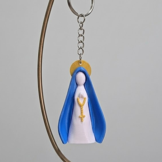 Chaveiro Nossa Senhora Aparecida Colorido Religioso Católico Lembrancinha Batizado Presente Fé