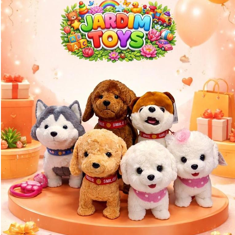 Brinquedo Cachorrinho de Pelúcia Eletrônico com controle Presente Envio Imediato