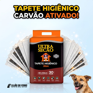 Tapete Higiênico Cachorro Cão Carvão Ativado 80x60 30un Fralda Grande Ultra Secão Slim Great Pets