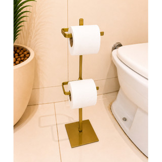 Suporte Papel Higiênico De Chão Em Aço Premium Turim Para Banheiros e Lavanderia Design Moderno