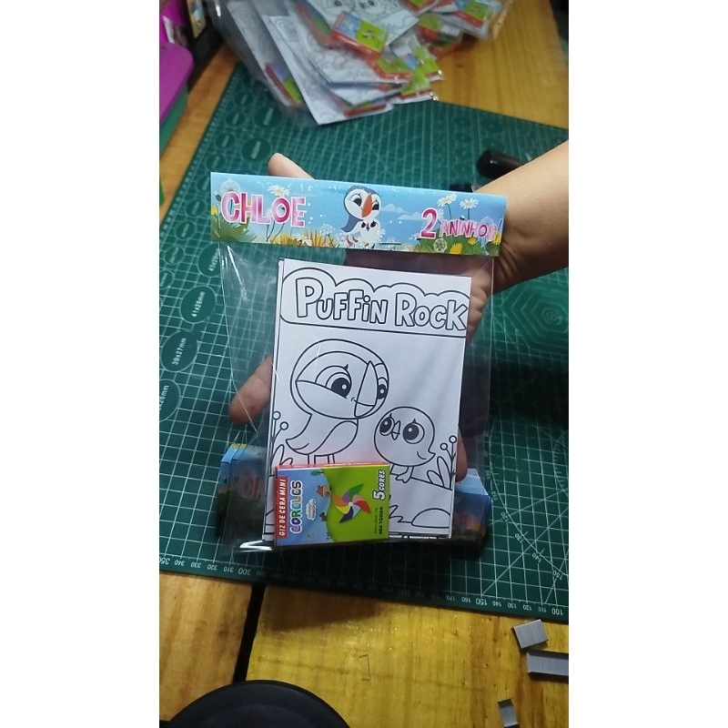 Kit Lembrancinha para Colorir Festa Infantil com Giz de Cera A6 | Unidades Aniversário