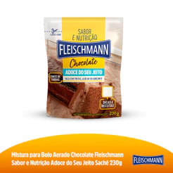 Fleischmann Mistura Para Bolo Aerado Chocolate Adoce Do Seu Jeito Sachê 230G