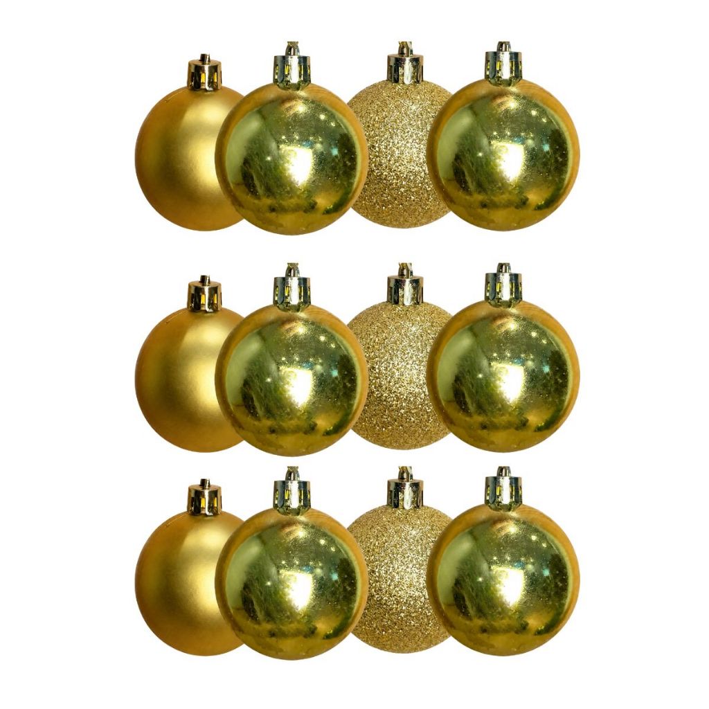 Kit 12 Bolinha De Natal Lisa Enfeite Para Arvore Decoração