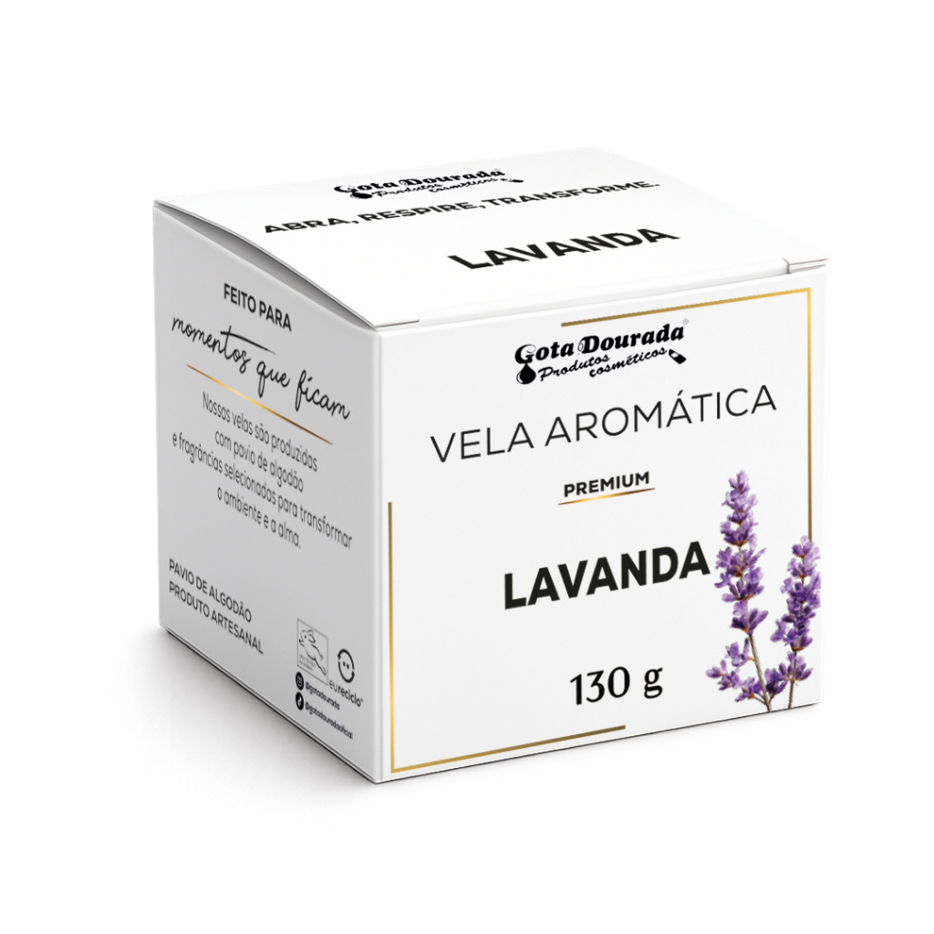 Vela Aromática Premium 130g - Momento relaxante - Lavanda — imagem 2 de 2