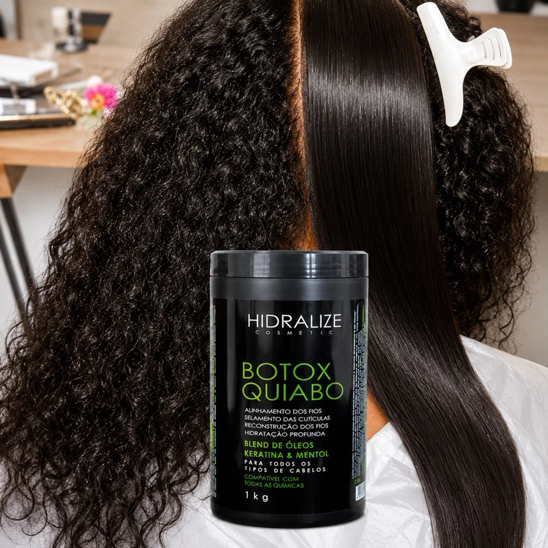 Transforme Seu Cabelo com B-TOX QUIABO! ✨