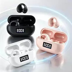 X22 Fone De Ouvido Sem Fio Bluetooth 5.3 Tipo Clip‑Orelha Esportivo Resistente Ao Suor