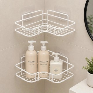 Suporte organizador canto Shampoo, Sabonete Banheiro  Branco