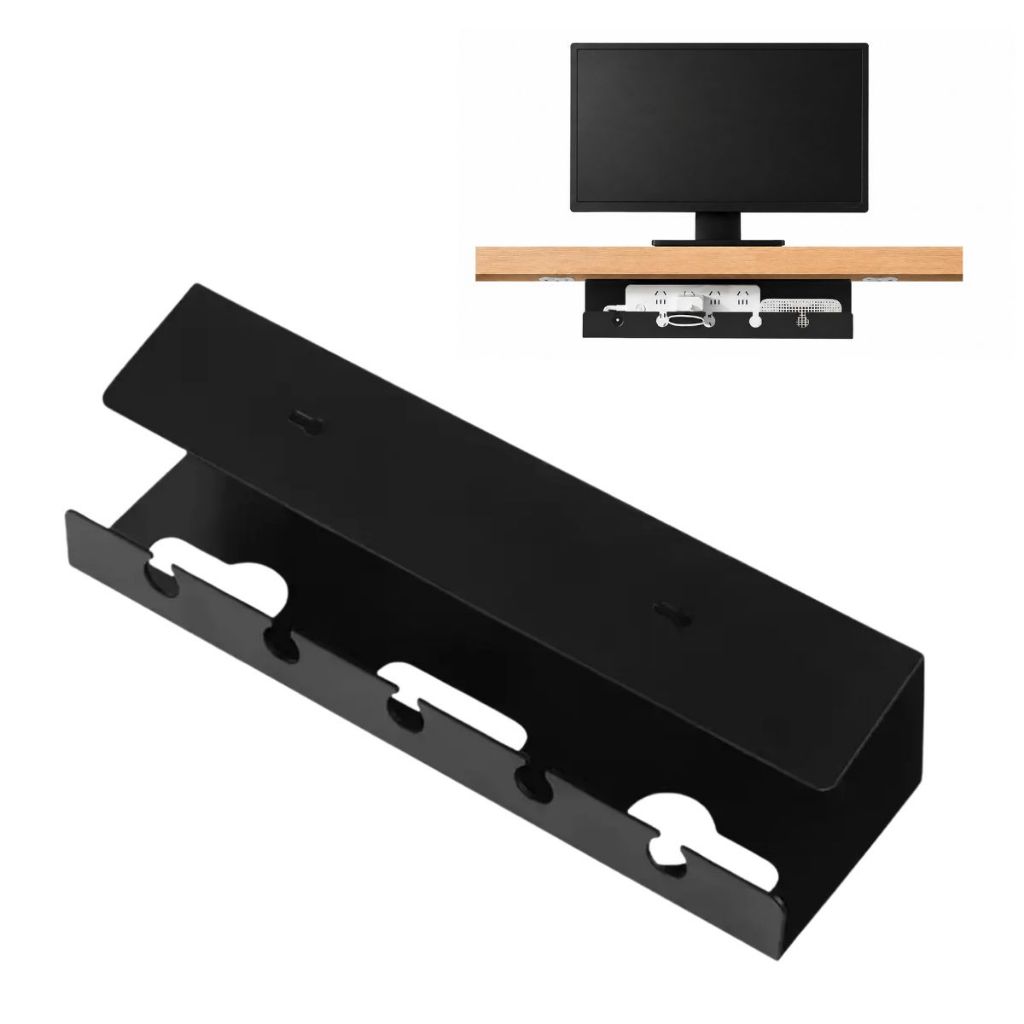 Organizador Suporte para Fios Cabos e Fontes Mesa Escritório Gamer 40cm Dupla Face ou Par…