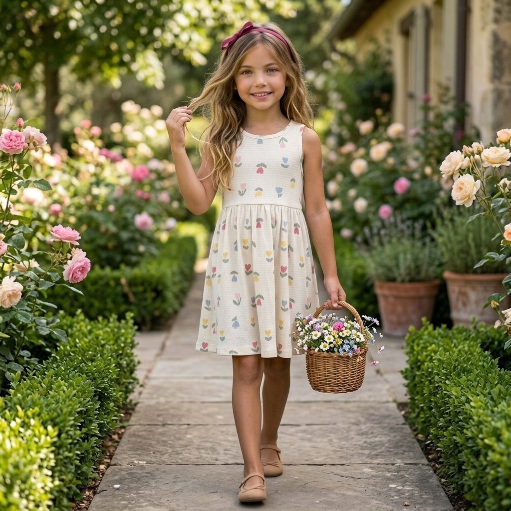 Vestido Infantil  Bebê Menina Confortável Verão