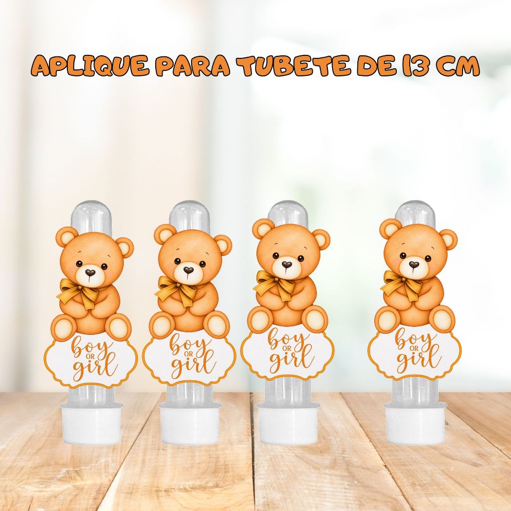 Apliques para Tubete Personalizados Chá revelação Boy or Girl | Qualquer Tema | Festa Infantil | Lembrancinhas