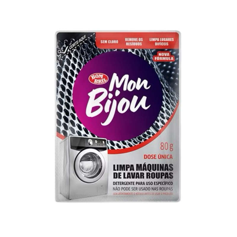 Mon Bijou Limpa Máquinas Lavar Roupa Frontal e Abertura Superior 80g