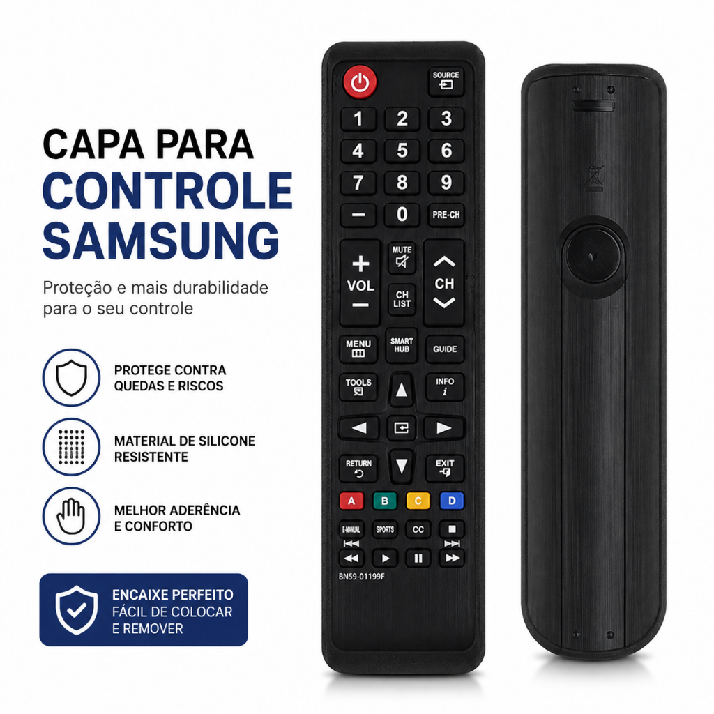 Controle Remoto compativel para TV Samsung Smart TV Smart Hub LED - 8008