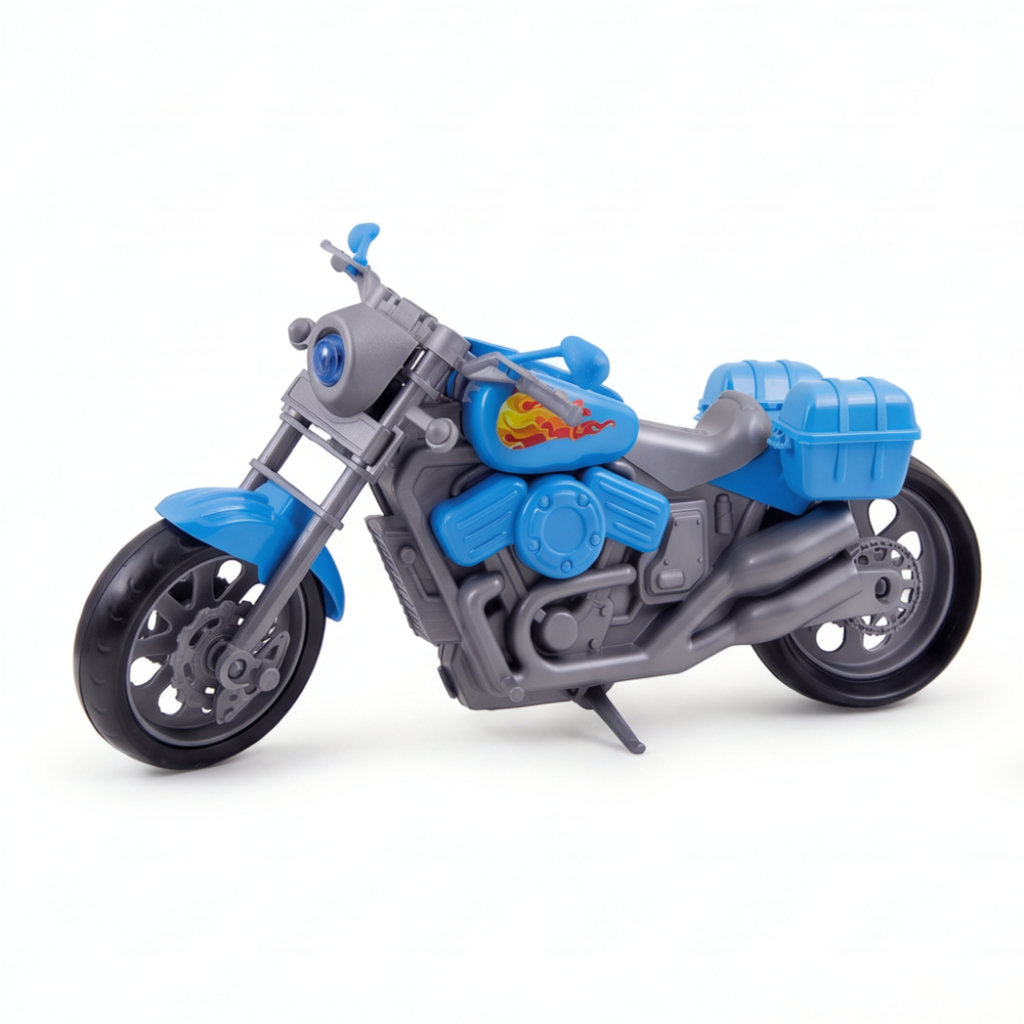 Moto Harley Realista de Brinquedo Motinha Estilo Custom Grande 35cm | Certif Inmetro | QUEEN SHOP