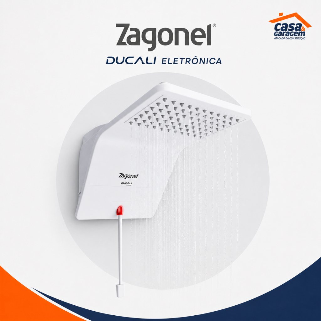 Chuveiro Ducha Ducali Eletrônica Branco 7500W 220v Zagonel