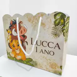 JÁ VAI MONTADA Sacolinha Personalizada Rei leão - JÁ VAI MONTADA - lembrancinha rei leão