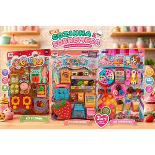 Kit Cozinha | Kit Sobremesa | Kit Mercadinho Infantil Brinquedo Comidinhas Educativo para Crianças