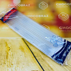 1000 Palito Transparente Para Topper De bolo e para Pirulito 28cm BWB - (CHOCO)