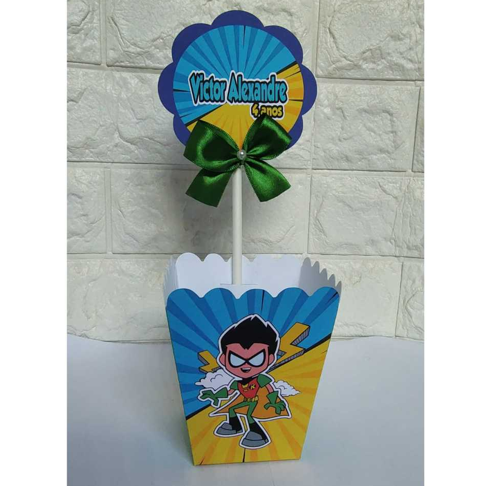 Centro de Mesa Cachepot do Robin personalizadas | Lembrancinhas |Festa infantil |Aniversario | Caixinhas