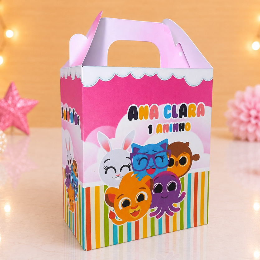 Caixa Maleta Bolofofo Menina Personalizada / Lembrancinha Festa Infantil / Aniversário
