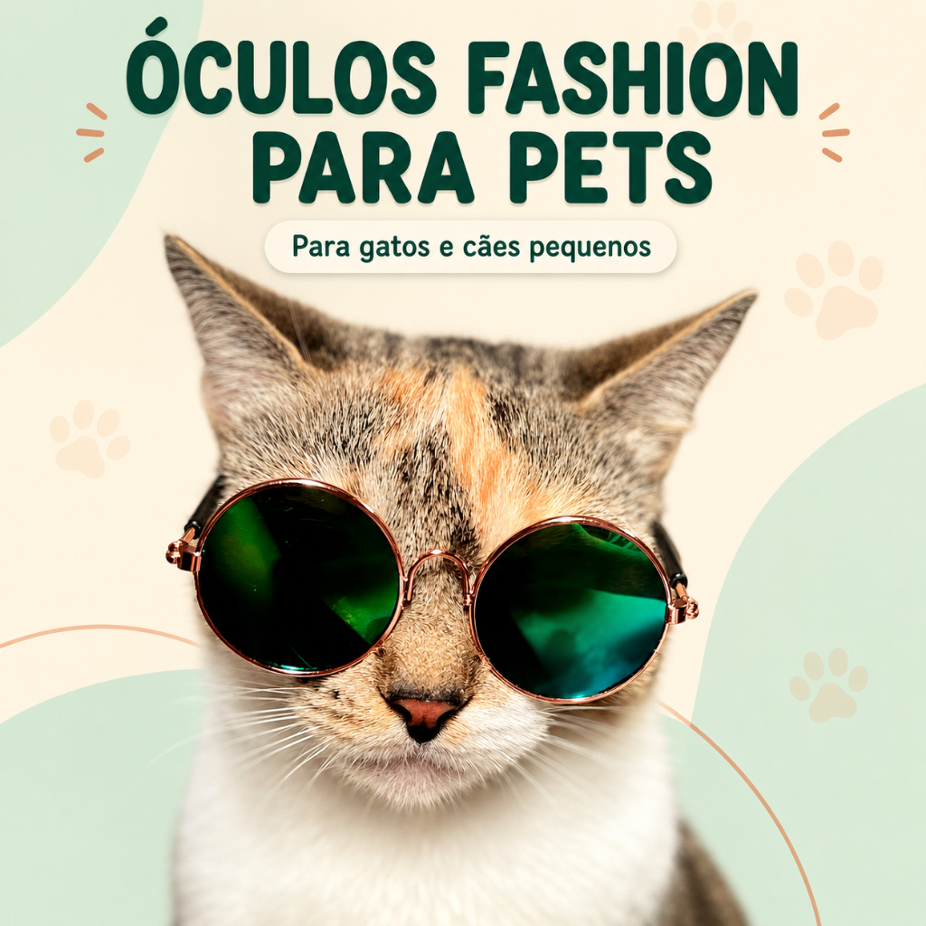 Óculos de Sol Pet para Cachorro e Gato Pequeno Acessório Fashion para Fotos e Fantasias