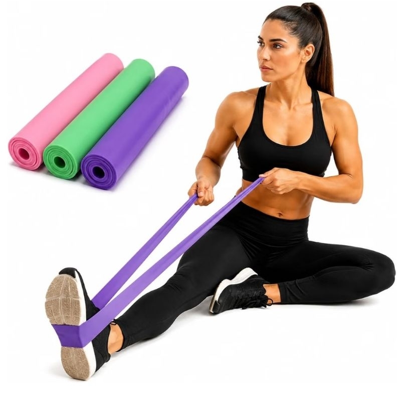 Kit 3 Faixas Elásticas Multifuncional - Ideal para Treino Funcional e Fisioterapia + Guia Exclusivo de Exercícios