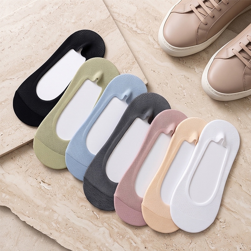 5/10/15 pares, meia antiderrapante feminina, diversas cores disponíveis, estilo ins, não desliza para passeios