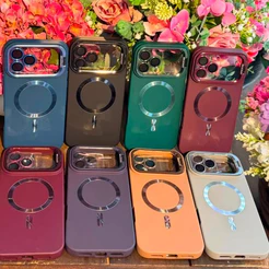 Capa Capinha Magsafe com Proteções de Lente Compativel IPhone 11 13 14 15 16 17 Pro Max
