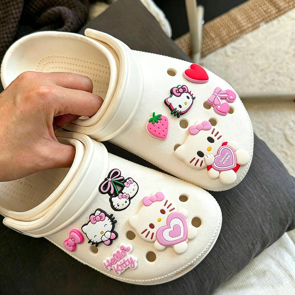 10 Uds/Set Pingentes Decorativos para Chinelo, acessórios DIY botões enfeites compatível com Bubble Slide