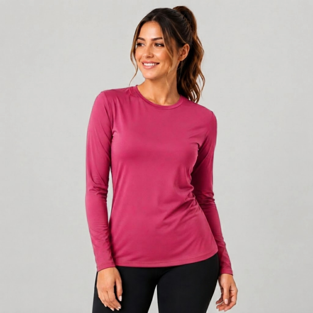 Camiseta Térmica Feminina Proteção Solar Uv Segunda Pele