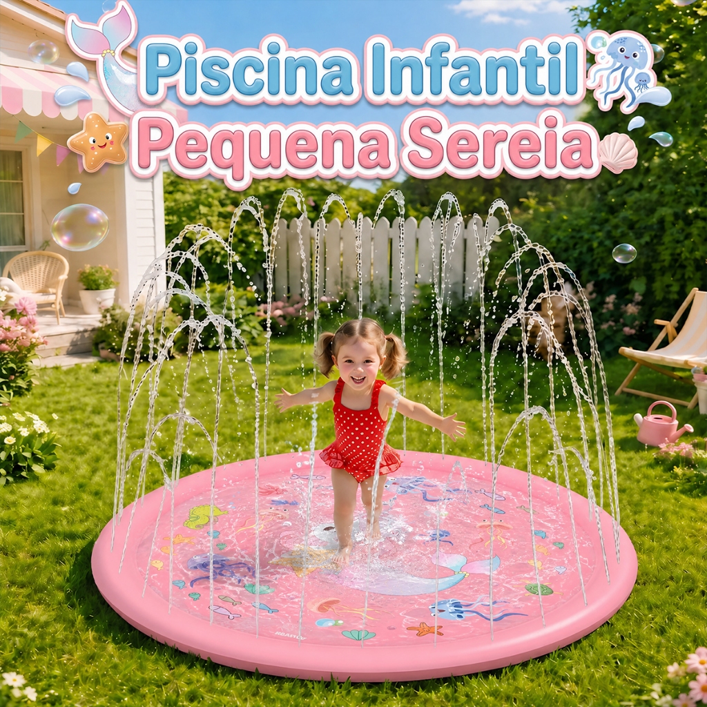 MODUS Tapete Splash de Água 170cm Piscina Infantil Chafariz Borrifador Para Crianças Brincadeiras ao Ar Livre