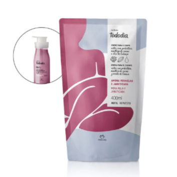 Refil Creme Desodorante Nutritivo para o Corpo Tododia Amora Vermelha e Jabuticaba