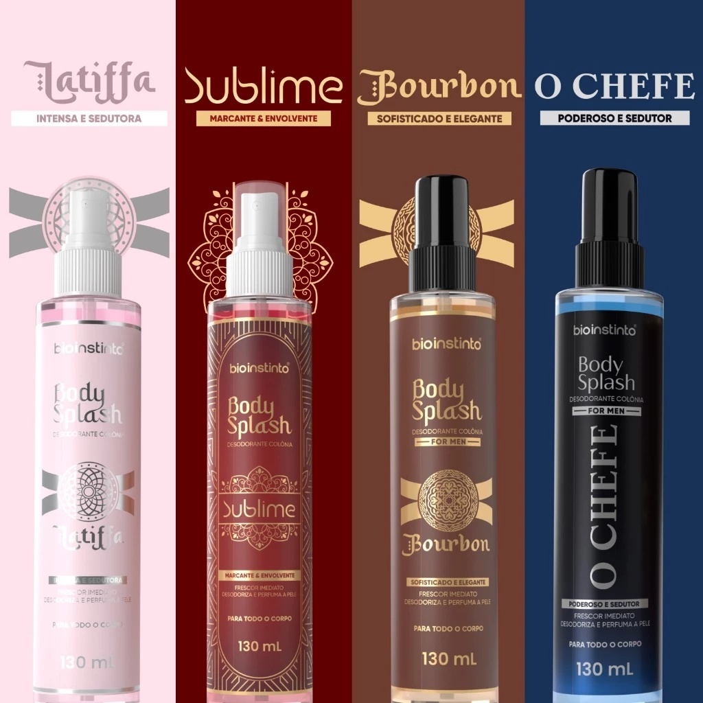Kit Body Splash Bio Instinto – Perfumaria Fina  130ml
