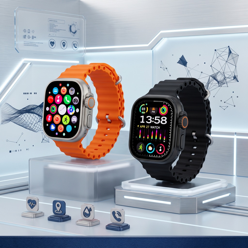 Relógio Smartwatch 49mm 10 Ultra Plus  Bluetooth Chamadas Monitor Cardíaco Esportivo Compatível Android/iPhone