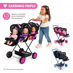 Carrinho De Boneca Para Criança Bonecas Reborn Luxo Infantil Menino Menina Carrinhos Brinquedo Brinquedos Bebe Oferta