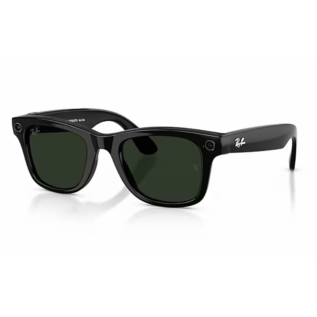 RAY-BAN META WAYFARER - GEN 2 Ponte alta Brilhante Preto Lentes Transparente Verde Grafite