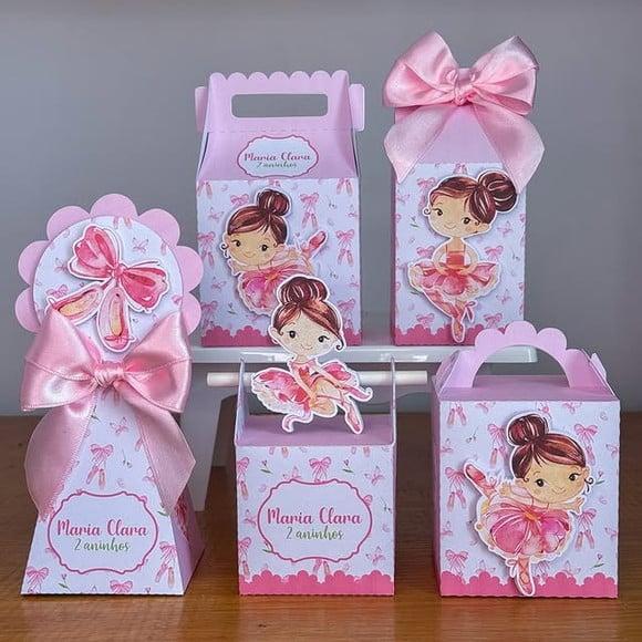 KIT FESTA pegue e Monte BAILARINA Personalizado Lembrancinhas - Aniversário - Caixinha Personalizadas - papelaria,