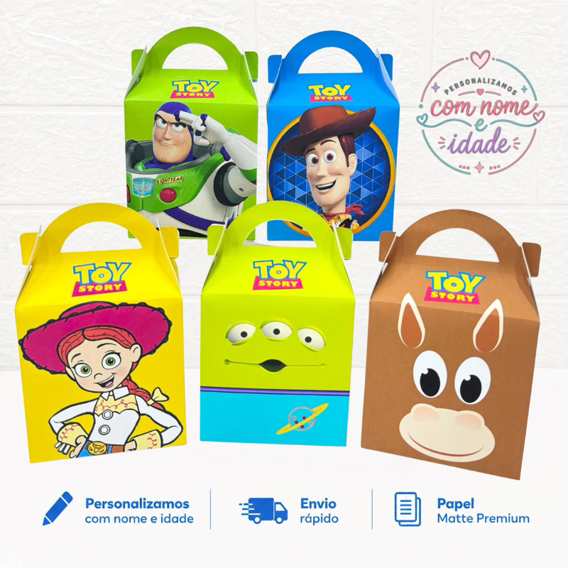 Maletinha Kit Caixinha Toy Story Lembrancinha Festa Personalizada