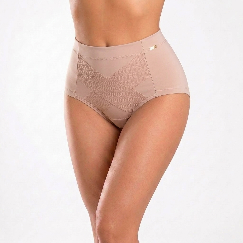Calcinha Cinta Zero Barriga Cintura Alta Modeladora Microfibra Dilady