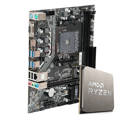 Kit Upgrade Gamer Placa mãe AM4 B550M, Processador Ryzen 7 5700X3D OEM