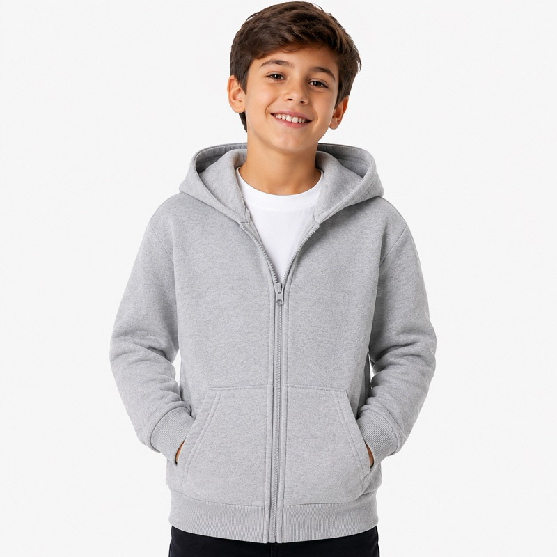 Moletom Infantil com Zíper 2 ao 14 Flanelado com Capuz Forrado Quentinho Unissex várias cores meninos e meninas kids