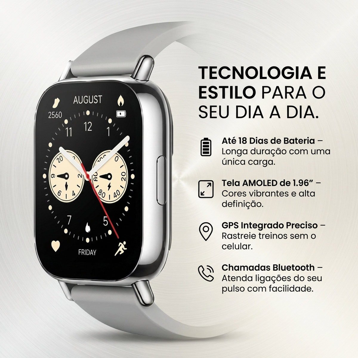 Relógio Xiaomi Redmi Watch 5 Lite com Alexa IA smartwatch com monitoramento de s