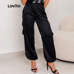 Lovito Calça Parachute Tactel Moda Feminina BRPTB16501680