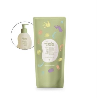 Sabonete Líquido da Cabeça aos Pés Mamãe e Bebê Classico Natura 200ml -  Refil
