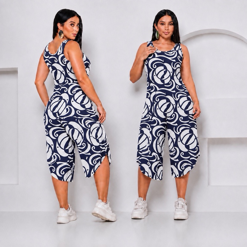 Macacão  Envio Rápido mais vendidos Midi casual larguinho e Pantacourt alça Grossa Feminino casual  festa Pantalona
